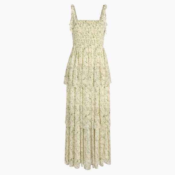 Hill House Home The Elise Nap Dress - Yellow Basketweave Vine Size SYellow Baske - Picture 1 of 3